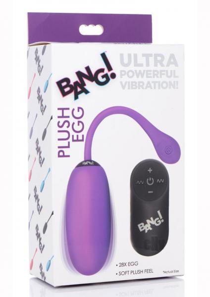 Remote Control 28X Silicone Plush Egg - Purple