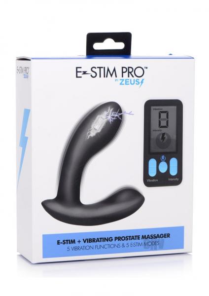 E-Stim Pro Silicone Vibrating Prostate Massager with Remote Control
