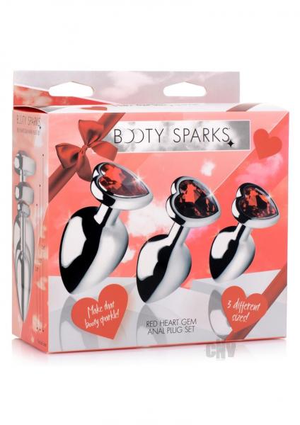 Red Heart Gem Anal Plug Set