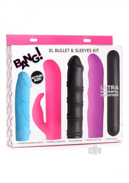 4-in-1 Xl Silicone Bullet And Sleeves Kit