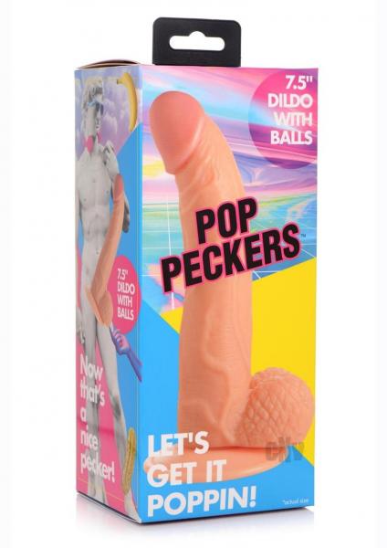 7.5 Inch Dildo with Balls - Light