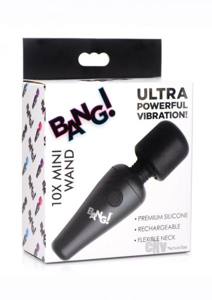 10X Ultra Powerful Silicone Mini Wand - Black