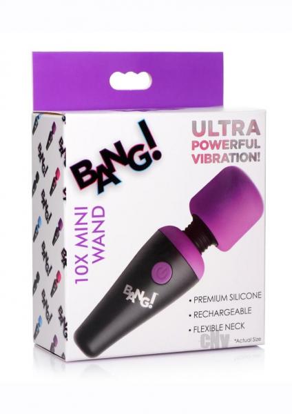 10X Ultra Powerful Silicone Mini Wand - Purple