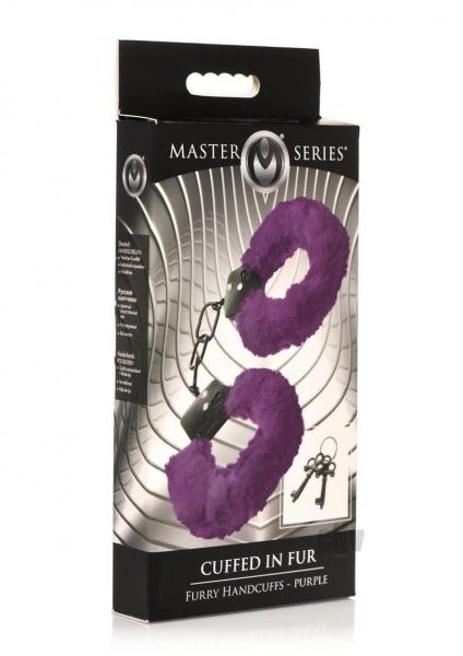 Cuffed in Fur Furry Handcuffs - Purple