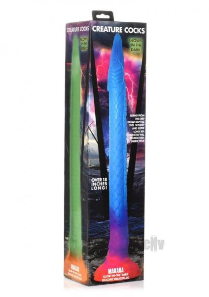 Makara Glow-in-the-Dark Silicone Snake Dildo