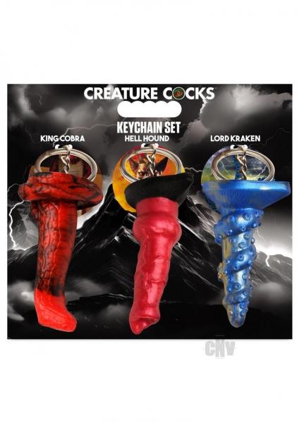 Hell-hound, Lord Kraken, & King Cobra Silicone Keychain Set