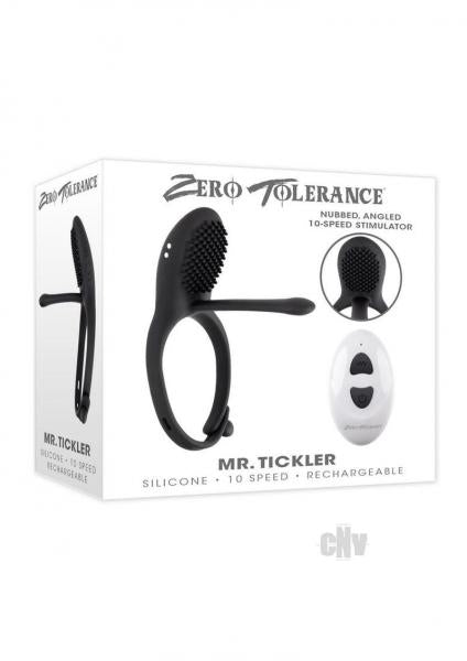 Zero Tolerance Mr. Tickler Rechargeable Remote Controlled Stimulating Adjustable Silicone Cockring B
