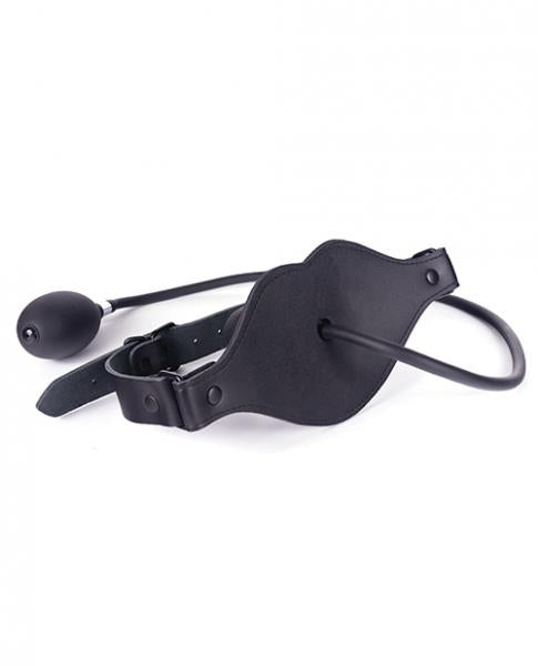 Spartacus Inflatable Dildo Gag With Hand Pump Black O/S