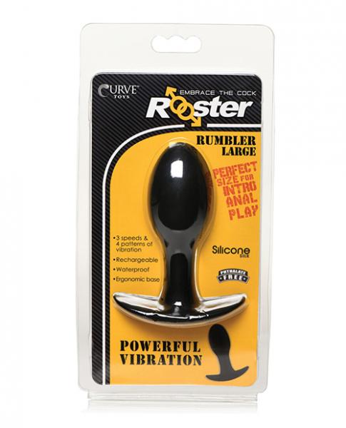 Rumbler Vibrating Silicone Butt Plug - Large