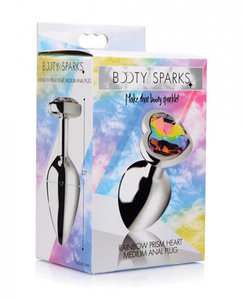 Rainbow Prism Heart Anal Plug - Medium