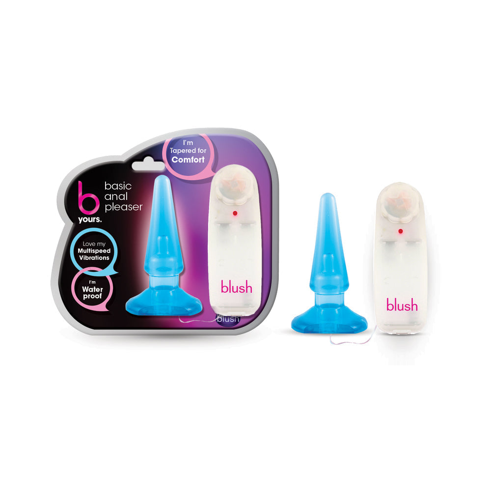 Basic Anal Pleaser Blue Vibrating Plug