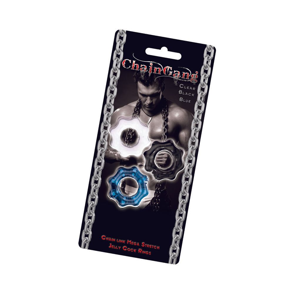 Chain Gang Cock Rings Assorted 3 Pack