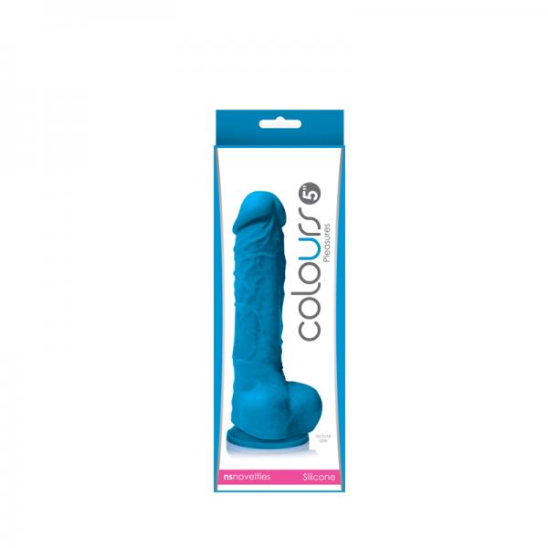Colours Pleasures 5 Dildo w/Suction Cup - Blue