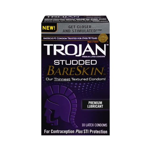 Trojan Studded Bareskin Condoms 10 Package