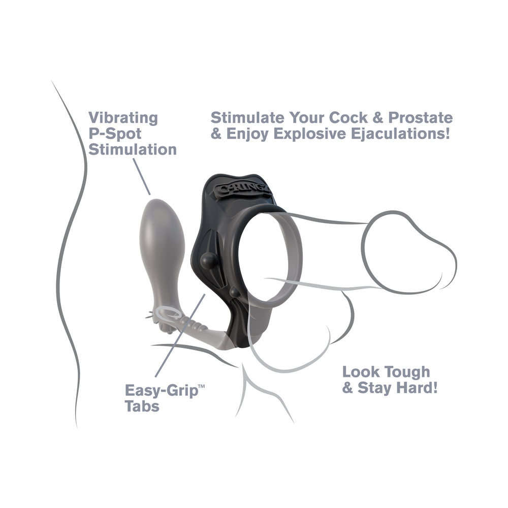Rock Hard Ass Gasm Vibrating Ring - Black