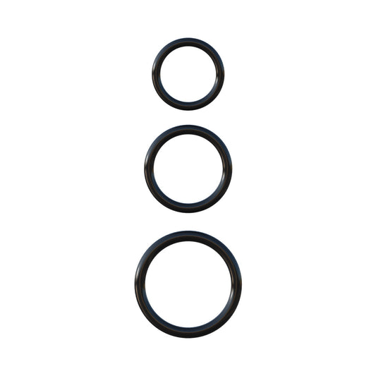 Fantasy C-Ringz Silicone 3 Ring Stamina Set Black