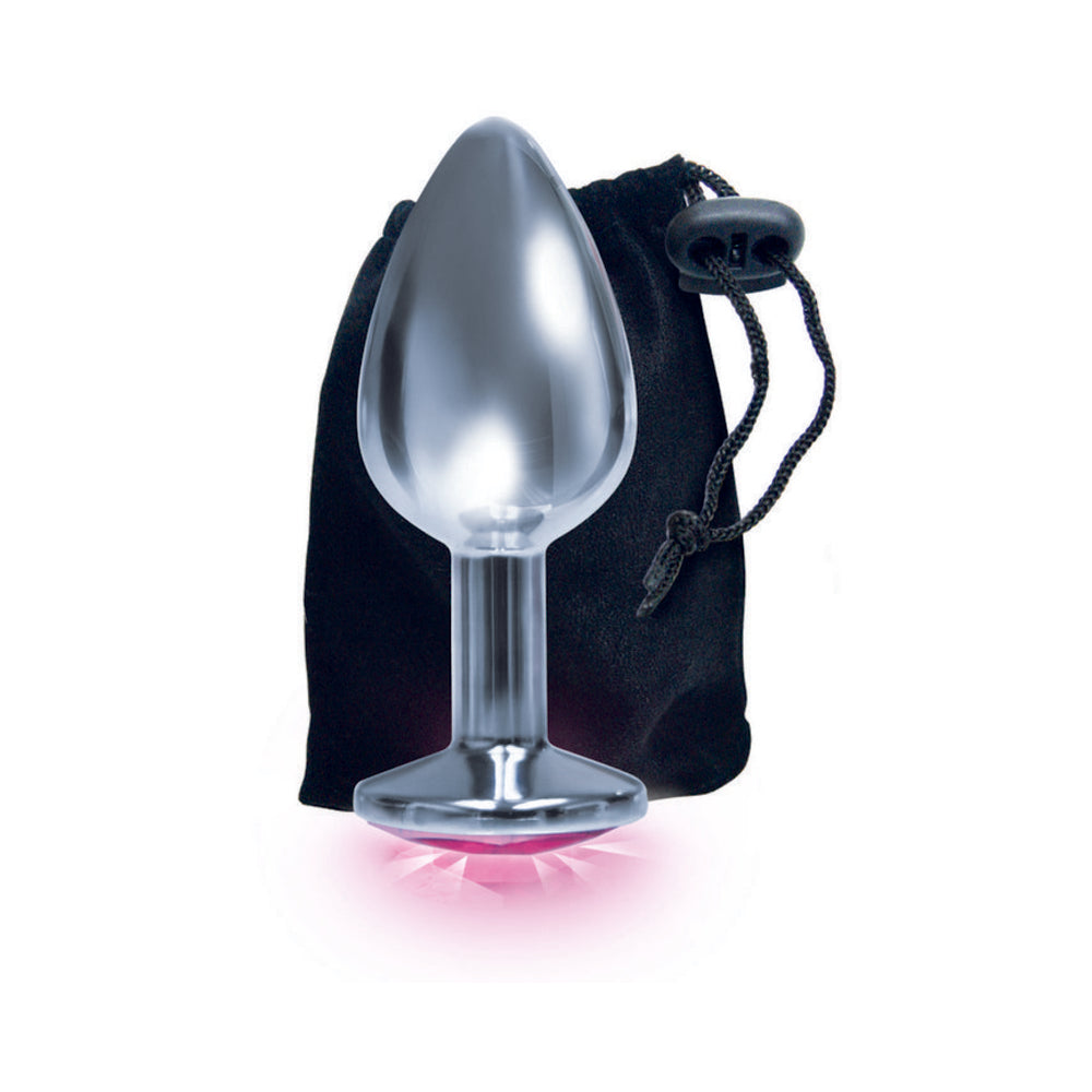 Silver Starter Bejeweled Stainless Steel Plug