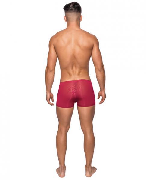 Seamless Sleek Shorts Sheer Pouch Wine Medium