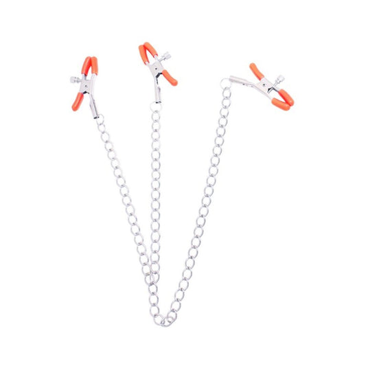 Triple Your Pleasure Nipple & Clitoral Clamps & Chain