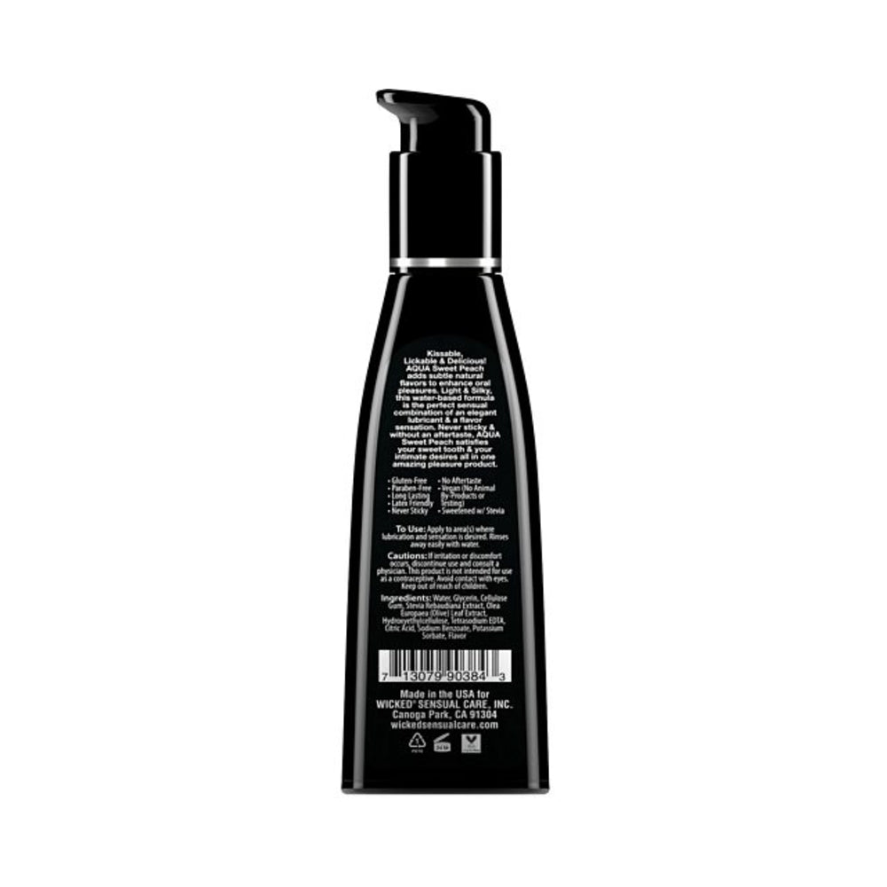 Wicked Aqua Sweet Peach Flavored Lubricant 4oz