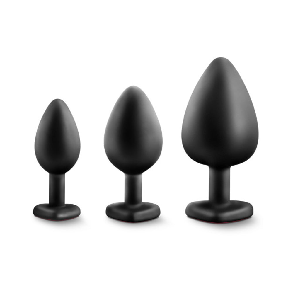 Bling Plugs Training Kit Black with Gem End