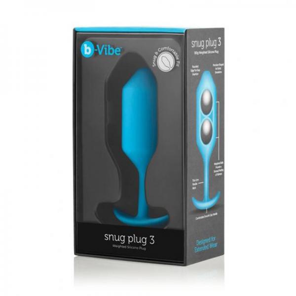 B-Vibe Weighted Snug Plug 3 - 180 g Teal