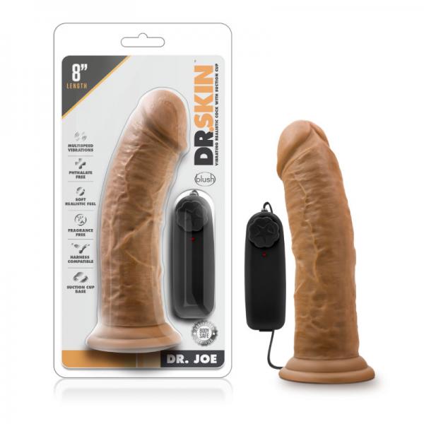 Dr. Skin - Dr. Joe - 8 Inch Vibrating Cock With Suction Cup - Mocha