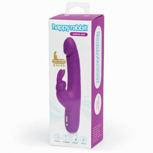 Happy Rabbit Slimline Realistic - Purple