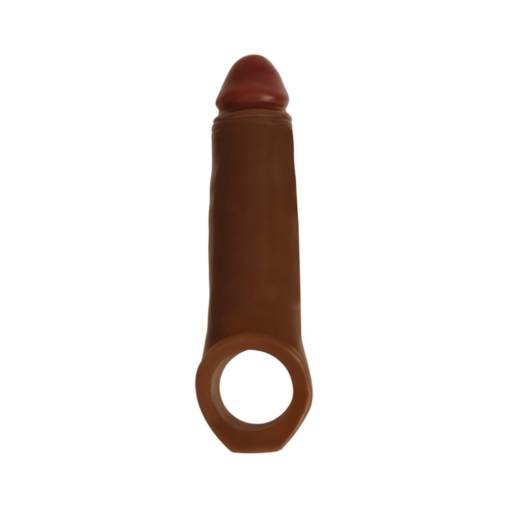2 Inch Penis Enhancer with Ball Strap - Brown