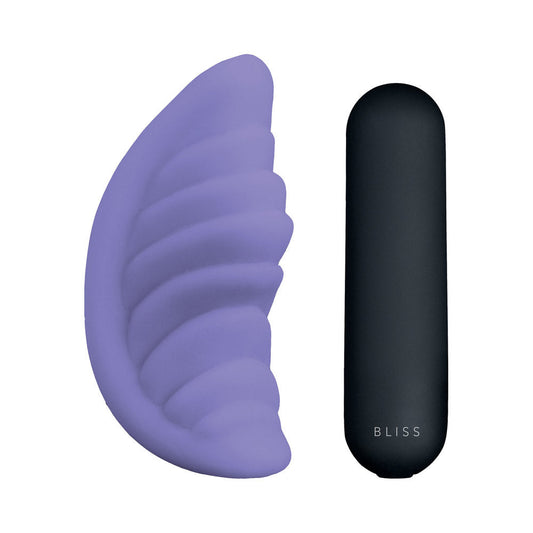Bliss Shell With Rechargeable Bullet Purple 10 Function Waterproof