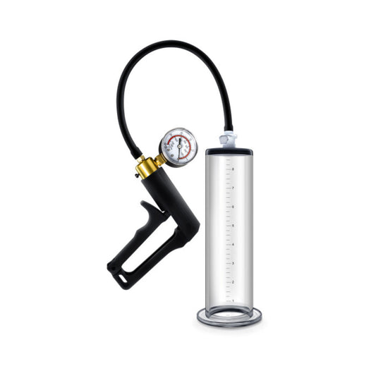 Performance - Vx7 Vacuum Penis Pump With Brass Trigger & Pressure Gauge - Clear