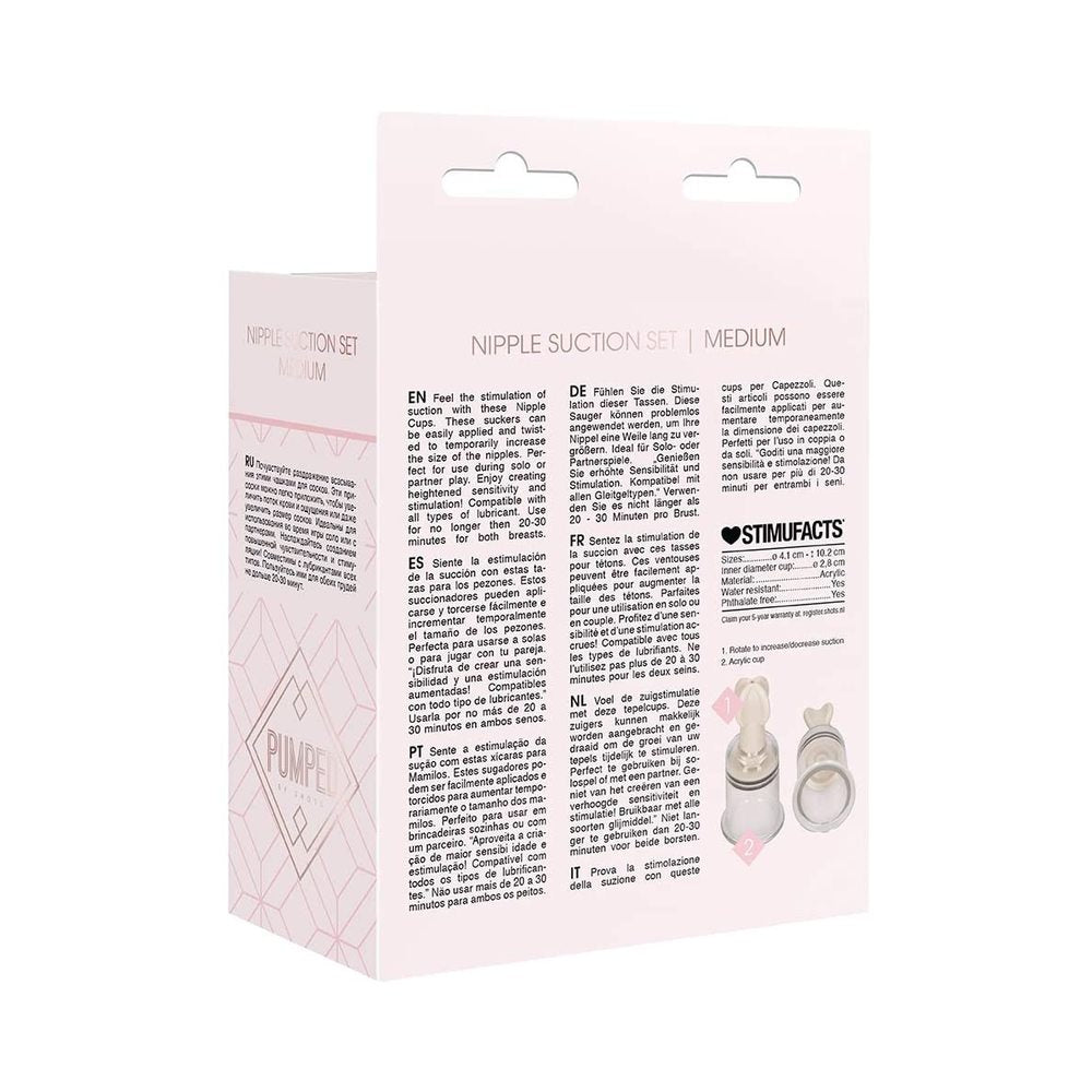 Pumped - Nipple Suction Set Medium - Rose