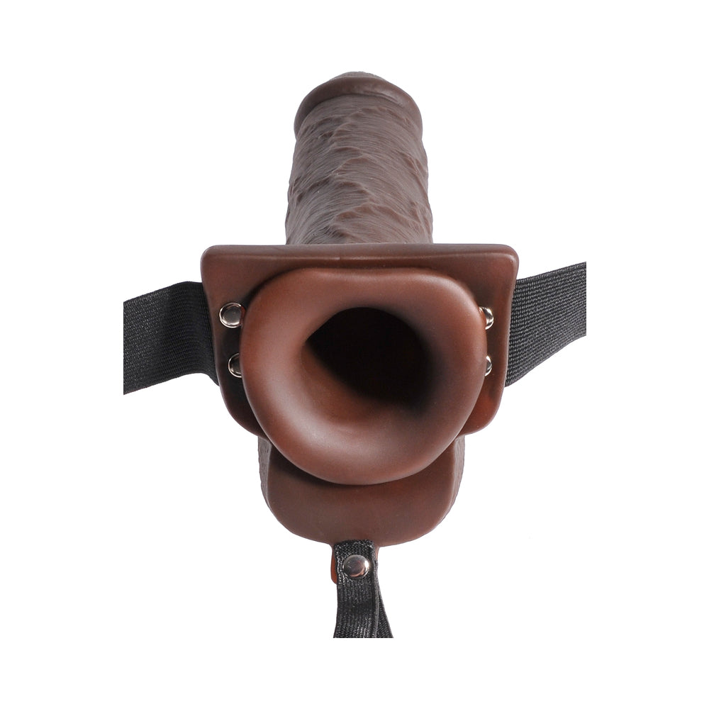 Fetish Fantasy 9in Hollow Squirting Strap-on With Balls