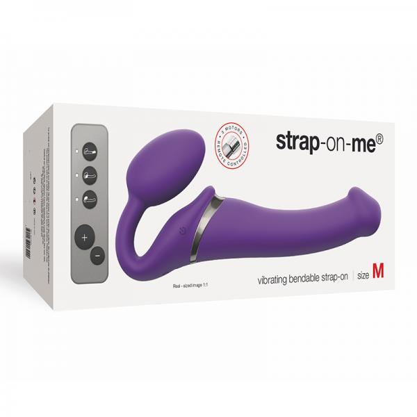 Strap On Me Vibrating Bendable M Strapless Strap On - Purple