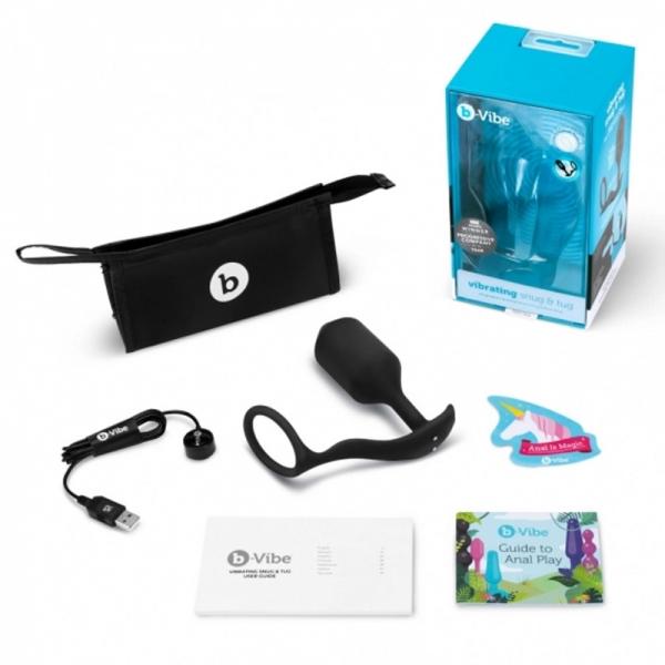 B-Vibe Vibrating Snug & Tug XL Black