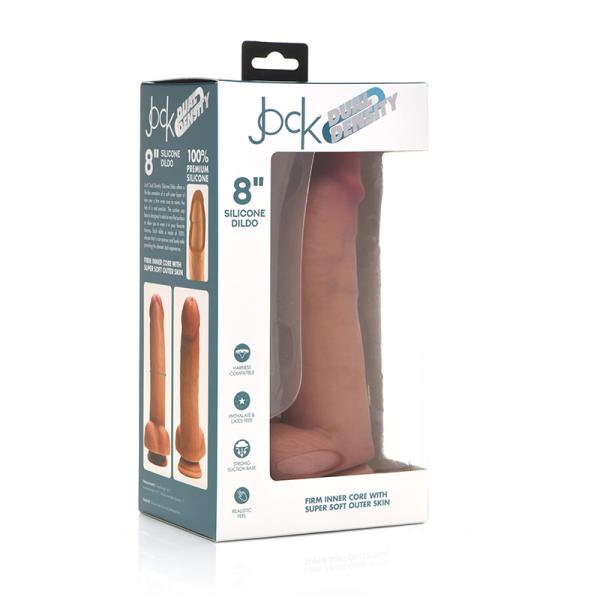Ultra Realistic Dual Density Silicone Dildo with Balls - 8 Inch