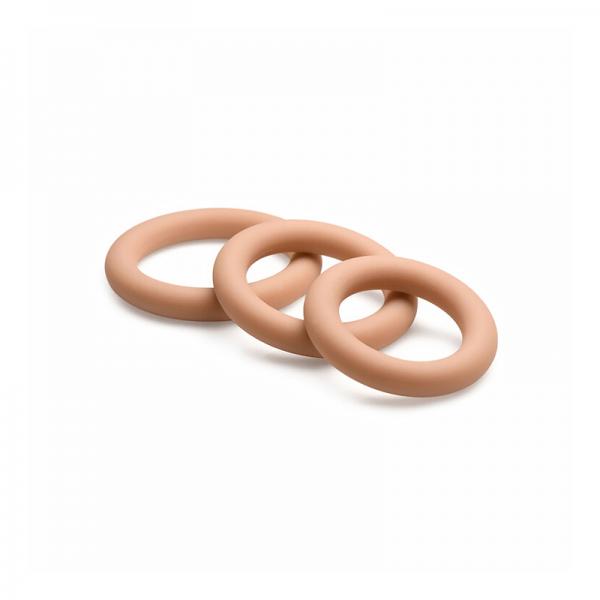 Discreet Silicone Cock Ring Set - Medium