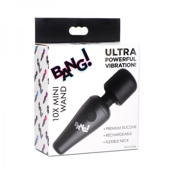 10X Ultra Powerful Silicone Mini Wand - Black