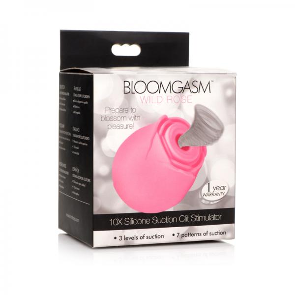 Bloomgasm Wild Rose 10X Suction Clit Stimulator - Pink