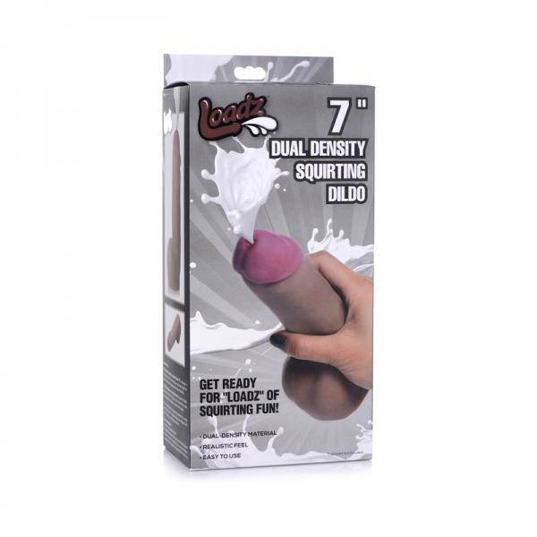 Dark Dual Density Squirting Dildo - 7 Inch