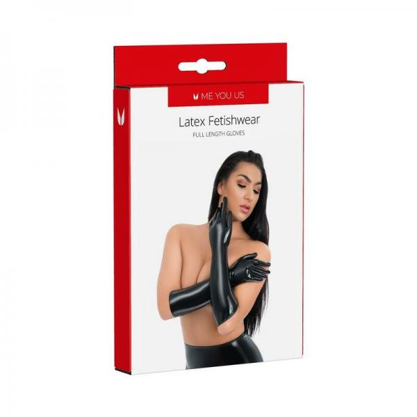 Myu Latex Full Length Glove Sm Black
