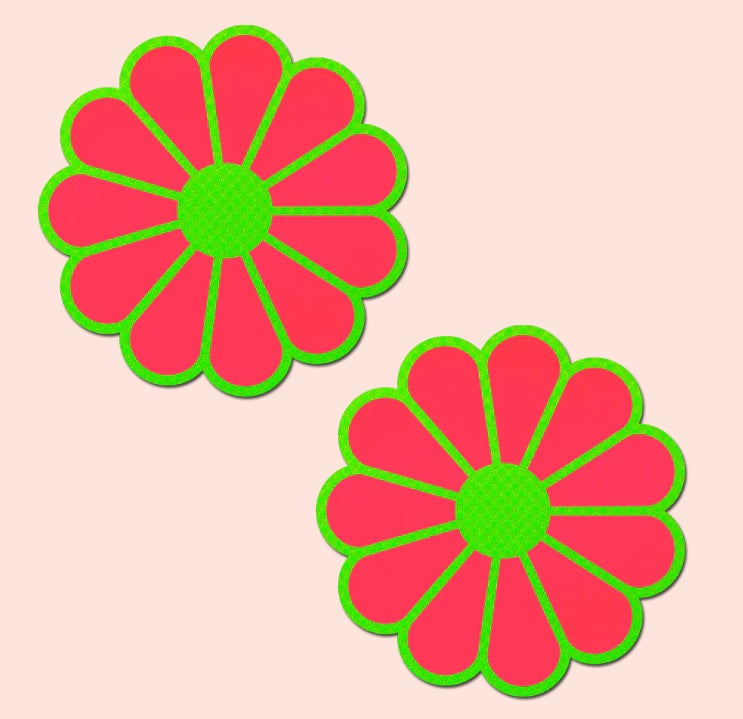 Pastease Glow IN the Dark Pink & Green Flowers