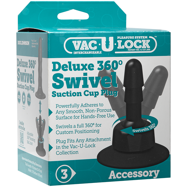Vac-U-Lock Deluxe 360 Degree Swivel Suction Cup Plug