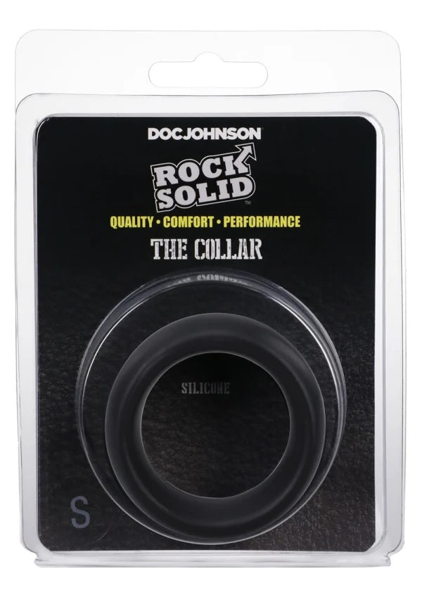 Rock Solid Silicone Black C Ring, Large (2in) In A Clamshell