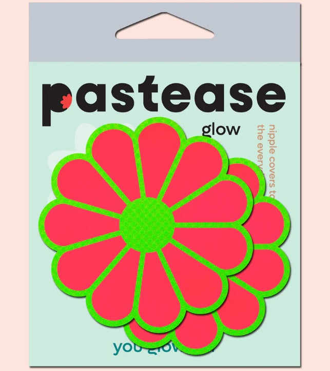 Pastease Glow IN the Dark Pink & Green Flowers