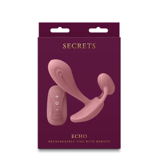 Secrets Echo Insertable Vibe With Remote Dusty Rose
