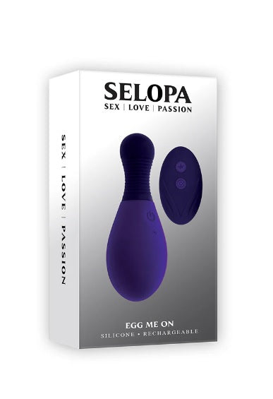 Selopa Egg On Me Rechargeable Vibrating Egg With Remote Silicone Purple