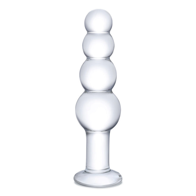 Glas Glass Beaded Butt Plug 7.25"