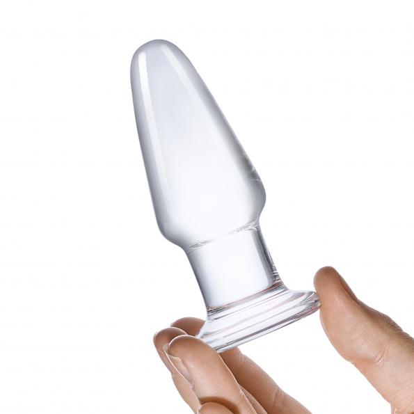 Glas 3.5 inches Glass Butt Plug Clear