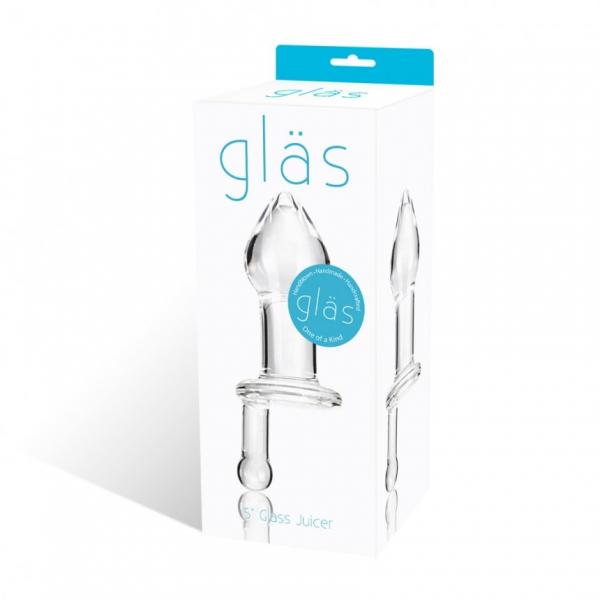 Glas 5 inches Juicer Clear Glass Butt Plug